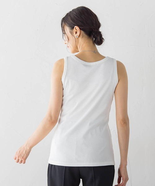LAUTREAMONT(ロートレアモン)の「【WEB限定】【skinea】≪着るスキンケア≫スキネアリブタンクトップ(タンクトップ・レディース・ブラック/ホワイト・11号/9号/7号)」の5枚目の写真