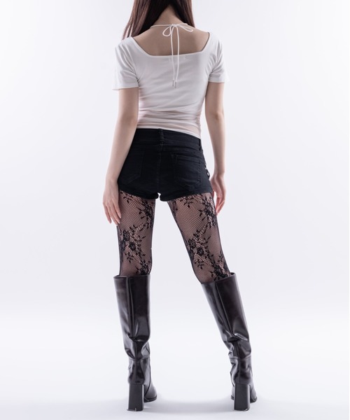 Melviianne(メルヴィアンヌ)の「Sheer panel gather tops(シャツ/ブラウス・レディース・White/Black・MEDIUM/SMALL)」の12枚目の写真