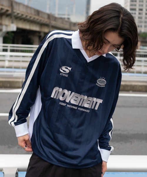 WEGO（ウィゴー）の「WEGO/【26年秋冬新作】ラインゲームロゴロンT(LS)（Tシャツ/カットソー・メンズ・ネイビー/ワイン・MEDIUM/LARGE）」の9枚目の写真