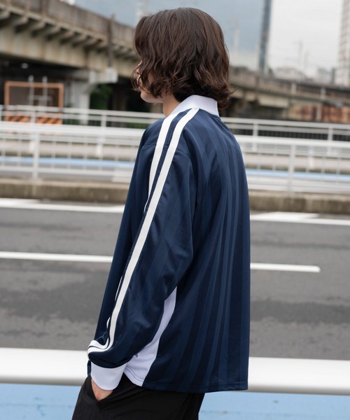 WEGO（ウィゴー）の「WEGO/【26年秋冬新作】ラインゲームロゴロンT(LS)（Tシャツ/カットソー・メンズ・ネイビー/ワイン・MEDIUM/LARGE）」の11枚目の写真