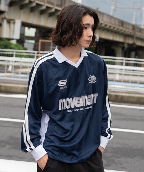 WEGO（ウィゴー）の「WEGO/【26年秋冬新作】ラインゲームロゴロンT(LS)（Tシャツ/カットソー・メンズ・ネイビー/ワイン・MEDIUM/LARGE）」の12枚目の写真