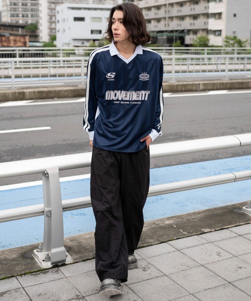 WEGO（ウィゴー）の「WEGO/【26年秋冬新作】ラインゲームロゴロンT(LS)（Tシャツ/カットソー・メンズ・ネイビー/ワイン・MEDIUM/LARGE）」の13枚目の写真