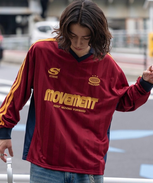 WEGO（ウィゴー）の「WEGO/【26年秋冬新作】ラインゲームロゴロンT(LS)（Tシャツ/カットソー・メンズ・ネイビー/ワイン・MEDIUM/LARGE）」の14枚目の写真