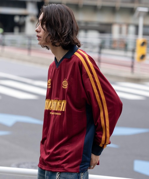 WEGO（ウィゴー）の「WEGO/【26年秋冬新作】ラインゲームロゴロンT(LS)（Tシャツ/カットソー・メンズ・ネイビー/ワイン・MEDIUM/LARGE）」の16枚目の写真