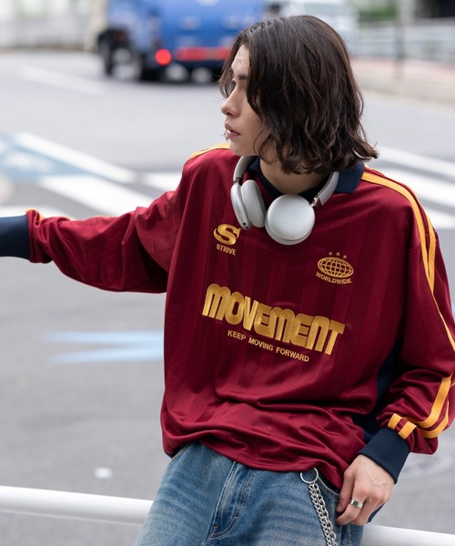 WEGO（ウィゴー）の「WEGO/【26年秋冬新作】ラインゲームロゴロンT(LS)（Tシャツ/カットソー・メンズ・ネイビー/ワイン・MEDIUM/LARGE）」の18枚目の写真
