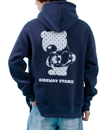 【SIDEWAY STANCE】モノグラム ダウナーベア 裏起毛 プルパーカー