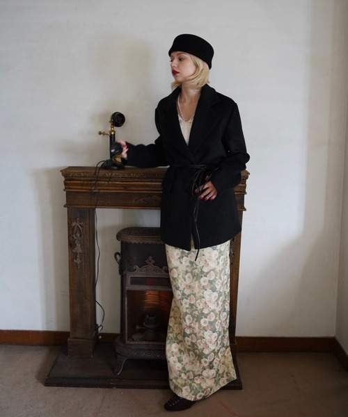 OJYON（オジョン）の「dorothy flower jaguard skirt（スカート・レディース・イエロー系その他/グリーン系その他/アイボリー・MEDIUM/SMALL）」の10枚目の写真