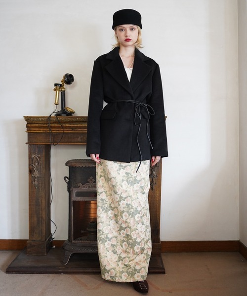 OJYON（オジョン）の「dorothy flower jaguard skirt（スカート・レディース・イエロー系その他/グリーン系その他/アイボリー・MEDIUM/SMALL）」の11枚目の写真