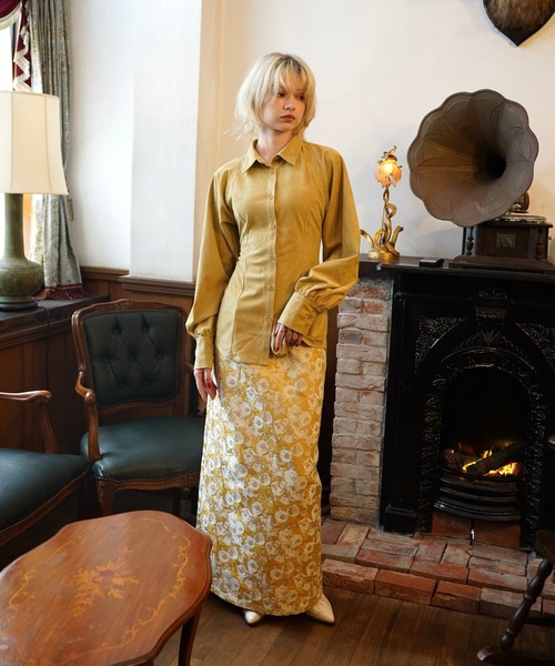OJYON（オジョン）の「dorothy flower jaguard skirt（スカート・レディース・イエロー系その他/グリーン系その他/アイボリー・MEDIUM/SMALL）」の16枚目の写真