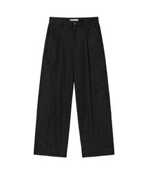 Bold cut line wide pants BLACK