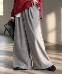 ウールライクイージーワイドパンツ
