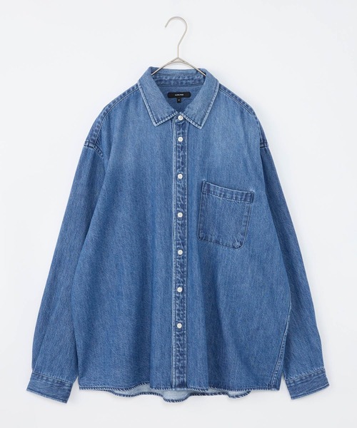 GLOBAL WORK(グローバルワーク)の「ヤワラカデニムシャツ/1055048(シャツ/ブラウス・メンズ・ブルー/ブラック系・SMALL/MEDIUM/LARGE)」の17枚目の写真