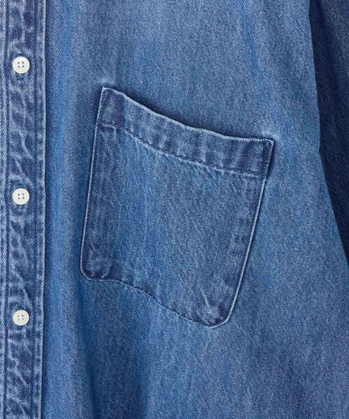 GLOBAL WORK(グローバルワーク)の「ヤワラカデニムシャツ/1055048(シャツ/ブラウス・メンズ・ブルー/ブラック系・SMALL/MEDIUM/LARGE)」の10枚目の写真