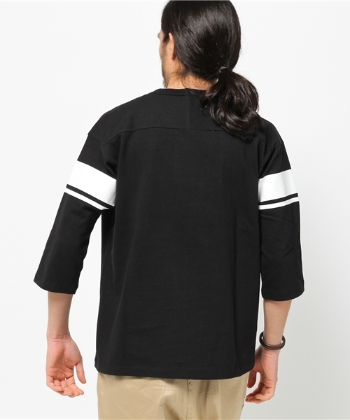 schott（ショット）の「Schott/ショット/COTTON FOTTBALL TSHIRT US/フットボールT（Tシャツ/カットソー・メンズ・レッド/ホワイト/ブラック/ネイビー・MEDIUM/LARGE/X-LARGE/SMALL/X-SMALL）」の5枚目の写真