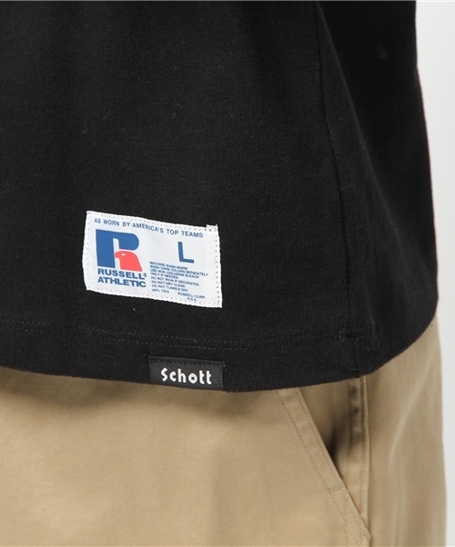 schott（ショット）の「Schott/ショット/COTTON FOTTBALL TSHIRT US/フットボールT（Tシャツ/カットソー・メンズ・レッド/ホワイト/ブラック/ネイビー・MEDIUM/LARGE/X-LARGE/SMALL/X-SMALL）」の8枚目の写真