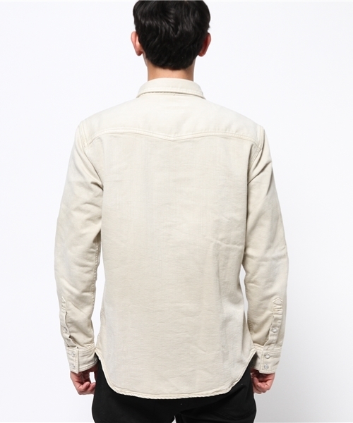 JACKROSE（ジャックローズ）の「ハイパーストレッチクールマックスデニムウエスタンシャツ（シャツ/ブラウス・メンズ・ベージュ/サックスブルー・L/M/XL）」の5枚目の写真