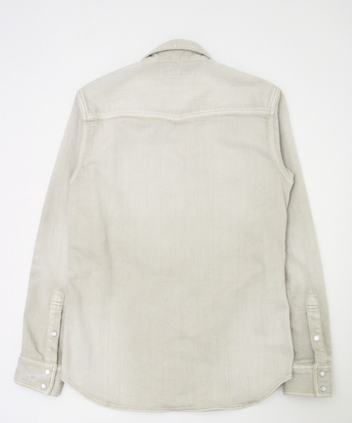 JACKROSE（ジャックローズ）の「ハイパーストレッチクールマックスデニムウエスタンシャツ（シャツ/ブラウス・メンズ・ベージュ/サックスブルー・L/M/XL）」の12枚目の写真