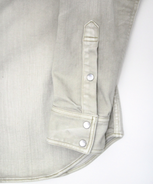 JACKROSE（ジャックローズ）の「ハイパーストレッチクールマックスデニムウエスタンシャツ（シャツ/ブラウス・メンズ・ベージュ/サックスブルー・L/M/XL）」の19枚目の写真