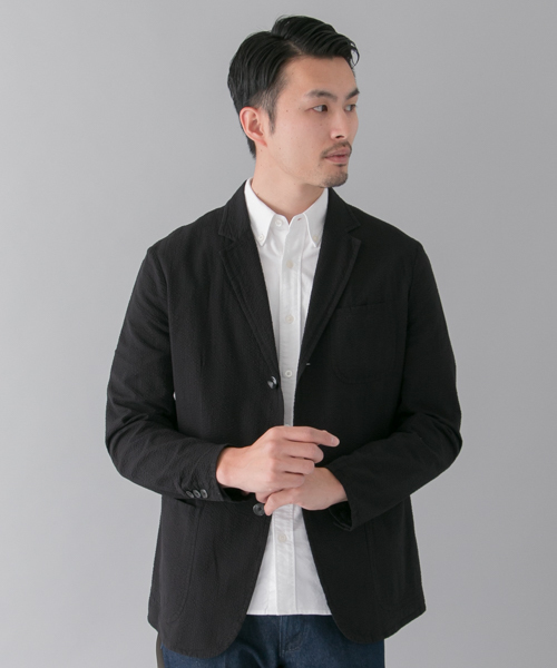 URBAN RESEARCH(アーバンリサーチ)の「UR TAILOR シャツ ジャケット(テーラードジャケット・メンズ・ブラック/ネイビー・LARGE/SMALL/MEDIUM)」の1枚目の写真
