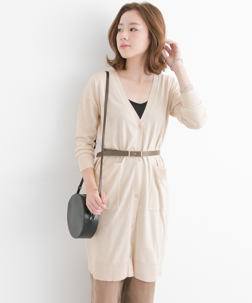 URBAN RESEARCH（アーバンリサーチ）の「UR ウォッシャブルロングカーディガン（カーディガン/ボレロ・レディース・グレー/キャメル/グリーン/ベージュ・FREE）」の3枚目の写真