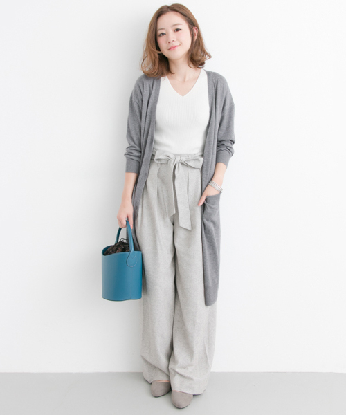 URBAN RESEARCH（アーバンリサーチ）の「UR ウォッシャブルロングカーディガン（カーディガン/ボレロ・レディース・グレー/キャメル/グリーン/ベージュ・FREE）」の14枚目の写真