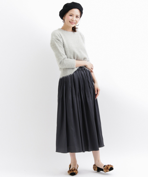 URBAN RESEARCH Sonny Label（アーバンリサーチサニーレーベル）の「Sonny Label フェザーニットプルオーバー（ニット/セーター・レディース・ネイビー/ホワイト/ピンク/グレー/ブラウン・FREE）」の21枚目の写真