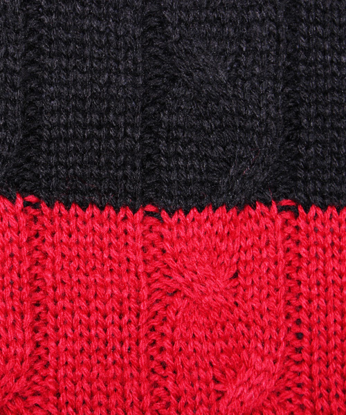 ８(eight)（エイト）の「ボーダー タートル ニットセーター カットソー（ニット/セーター・メンズ・ブラック×レッド/ホワイト×ネイビー/ブラック×グレー/ホワイト×ブラック・LARGE/MEDIUM）」の18枚目の写真