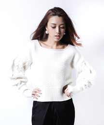 EIMY ISTOIRE | volume sleeve knit top(ニット/セーター)