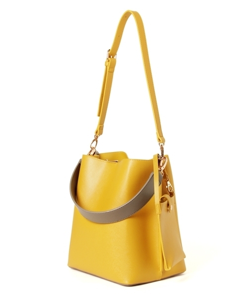 Andemiu（アンデミュウ）の「ポーチツキワンショルＢＡＧ770128（ショルダーバッグ・レディース・ブラック/ブラウン/イエロー/イエロー×ブラック/ブラウン系その他・FREE）」の4枚目の写真