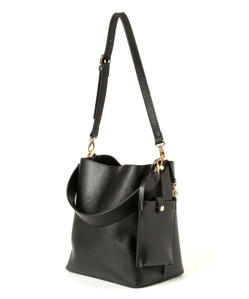 Andemiu（アンデミュウ）の「ポーチツキワンショルＢＡＧ770128（ショルダーバッグ・レディース・ブラック/ブラウン/イエロー/イエロー×ブラック/ブラウン系その他・FREE）」の2枚目の写真