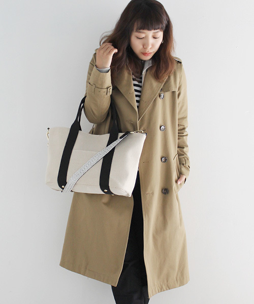 VitaFelice（ヴィータフェリーチェ）の「ショルダーバッグ 2wayキャンバストートバッグ 通勤通学バッグ（トートバッグ・レディース・ブラック/モカ・FREE）」の18枚目の写真