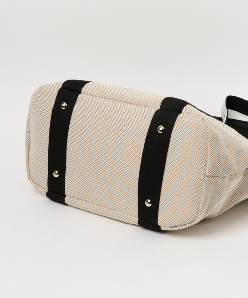 VitaFelice（ヴィータフェリーチェ）の「ショルダーバッグ 2wayキャンバストートバッグ 通勤通学バッグ（トートバッグ・レディース・ブラック/モカ・FREE）」の4枚目の写真