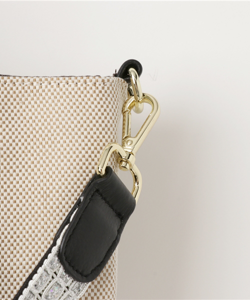 VitaFelice（ヴィータフェリーチェ）の「ショルダーバッグ 2wayキャンバストートバッグ 通勤通学バッグ（トートバッグ・レディース・ブラック/モカ・FREE）」の5枚目の写真