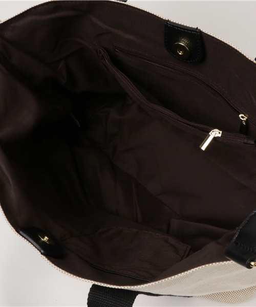 VitaFelice（ヴィータフェリーチェ）の「ショルダーバッグ 2wayキャンバストートバッグ 通勤通学バッグ（トートバッグ・レディース・ブラック/モカ・FREE）」の7枚目の写真