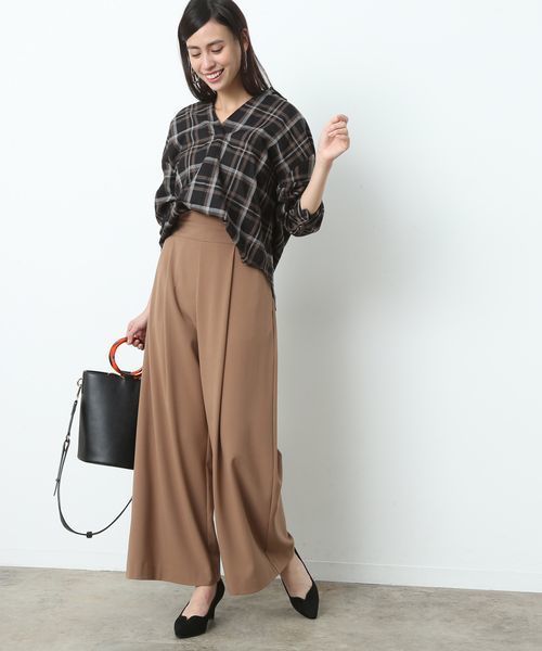 VIS（ビス）の「チェック柄スキッパーシャツ（シャツ/ブラウス・レディース・ホワイト/ネイビー/レッド系その他/ブラック/ブルー系その他・M/L）」の15枚目の写真