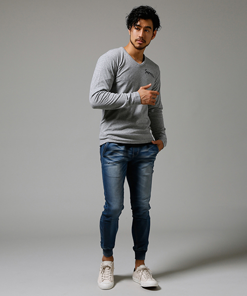 AZUL by moussy（アズールバイマウジー）の「ドビーデニムジョガーパンツ（その他パンツ・メンズ・ブルー/ダークブルー/ネイビー・LARGE/MEDIUM/SMALL/X-LARGE/X-SMALL）」の16枚目の写真