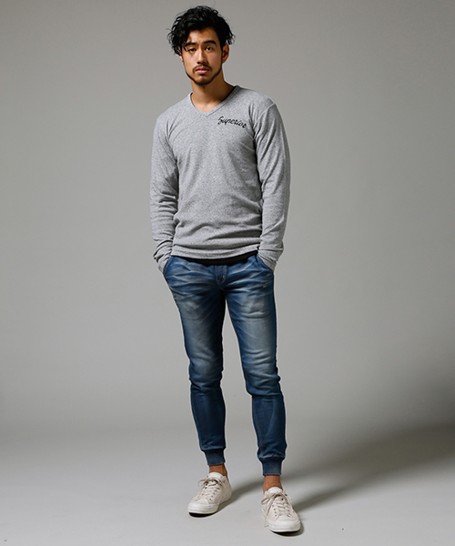 AZUL by moussy（アズールバイマウジー）の「ドビーデニムジョガーパンツ（その他パンツ・メンズ・ブルー/ダークブルー/ネイビー・LARGE/MEDIUM/SMALL/X-LARGE/X-SMALL）」の15枚目の写真