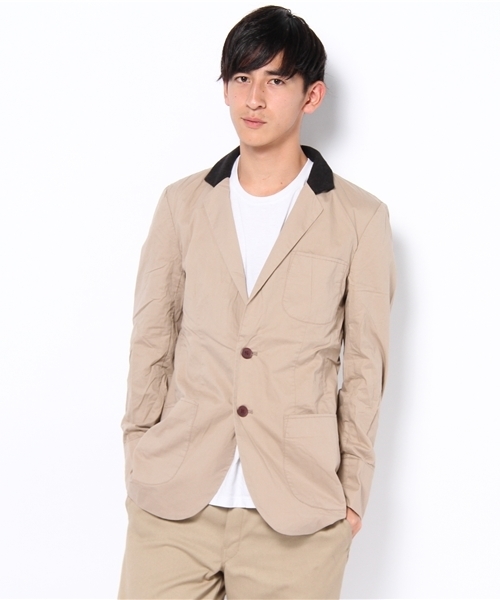 WHO'S WHO gallery（フーズフーギャラリー）の「コットンテディジャケット（テーラードジャケット・メンズ・ベージュ/ブラック・MEDIUM/LARGE）」の9枚目の写真