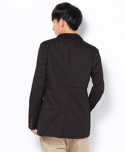 WHO'S WHO gallery（フーズフーギャラリー）の「コットンテディジャケット（テーラードジャケット・メンズ・ベージュ/ブラック・MEDIUM/LARGE）」の4枚目の写真