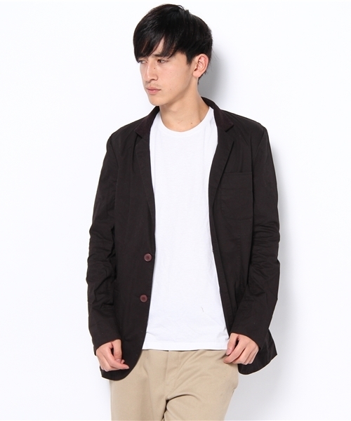 WHO'S WHO gallery（フーズフーギャラリー）の「コットンテディジャケット（テーラードジャケット・メンズ・ベージュ/ブラック・MEDIUM/LARGE）」の5枚目の写真