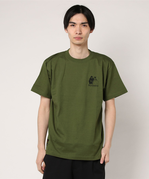 ROTAR（ローター）の「Life is Beautiful Tee / プリントTシャツ / バックプリント（Tシャツ/カットソー・メンズ・ホワイト/カーキ/スミクロ・SMALL/MEDIUM/LARGE/X-LARGE）」の5枚目の写真