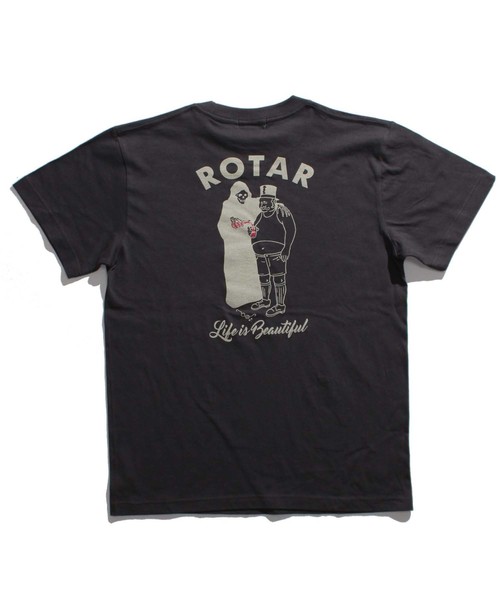 ROTAR（ローター）の「Life is Beautiful Tee / プリントTシャツ / バックプリント（Tシャツ/カットソー・メンズ・ホワイト/カーキ/スミクロ・SMALL/MEDIUM/LARGE/X-LARGE）」の8枚目の写真