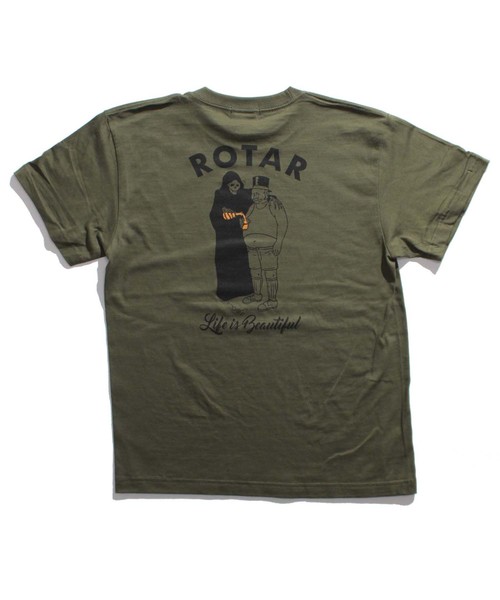 ROTAR（ローター）の「Life is Beautiful Tee / プリントTシャツ / バックプリント（Tシャツ/カットソー・メンズ・ホワイト/カーキ/スミクロ・SMALL/MEDIUM/LARGE/X-LARGE）」の22枚目の写真