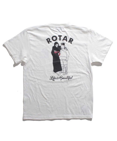ROTAR（ローター）の「Life is Beautiful Tee / プリントTシャツ / バックプリント（Tシャツ/カットソー・メンズ・ホワイト/カーキ/スミクロ・SMALL/MEDIUM/LARGE/X-LARGE）」の15枚目の写真