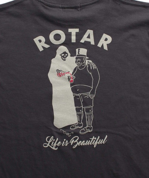 ROTAR（ローター）の「Life is Beautiful Tee / プリントTシャツ / バックプリント（Tシャツ/カットソー・メンズ・ホワイト/カーキ/スミクロ・SMALL/MEDIUM/LARGE/X-LARGE）」の14枚目の写真