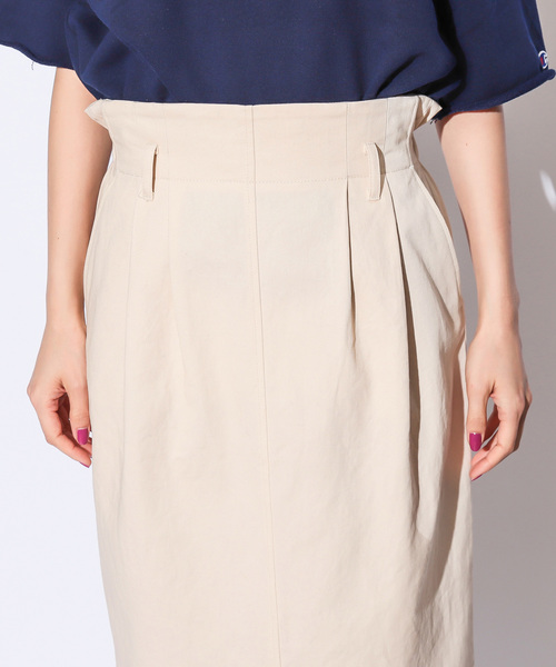 CIAOPANIC（チャオパニック）の「綿ツイルツータックタイトスカート（スカート・レディース・ベージュ/レッド/アイボリー・FREE）」の15枚目の写真