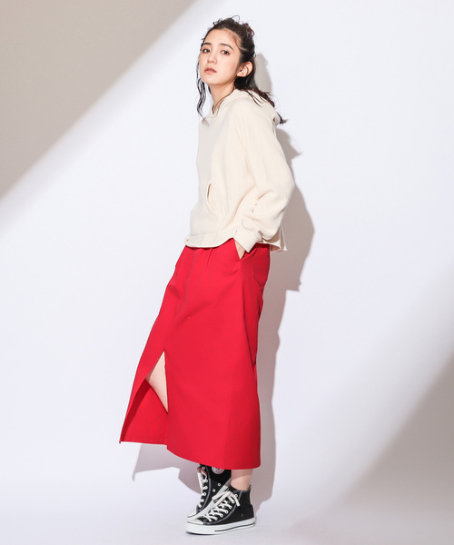 CIAOPANIC（チャオパニック）の「綿ツイルツータックタイトスカート（スカート・レディース・ベージュ/レッド/アイボリー・FREE）」の19枚目の写真