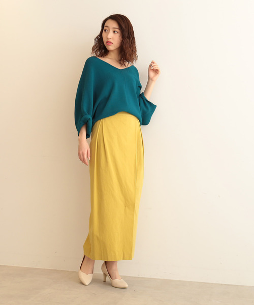 FREE'S MART(フリーズマート)の「スリットロングペンシルスカート(スカート・レディース・ベージュ/イエロー/ブルー・SMALL/MEDIUM)」の18枚目の写真