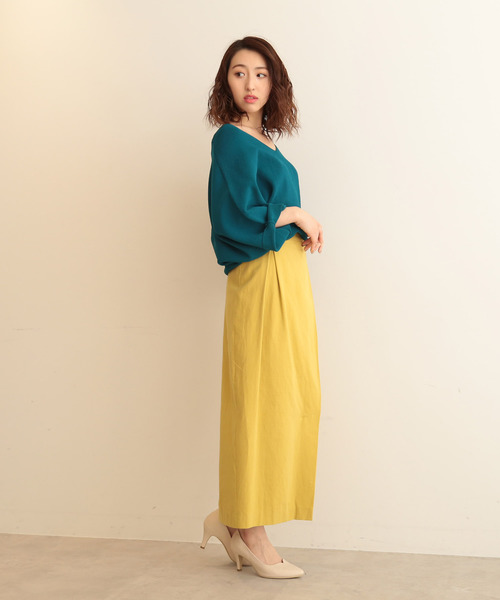 FREE'S MART(フリーズマート)の「スリットロングペンシルスカート(スカート・レディース・ベージュ/イエロー/ブルー・SMALL/MEDIUM)」の14枚目の写真