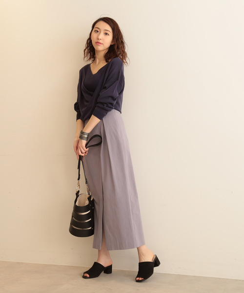 FREE'S MART(フリーズマート)の「スリットロングペンシルスカート(スカート・レディース・ベージュ/イエロー/ブルー・SMALL/MEDIUM)」の4枚目の写真